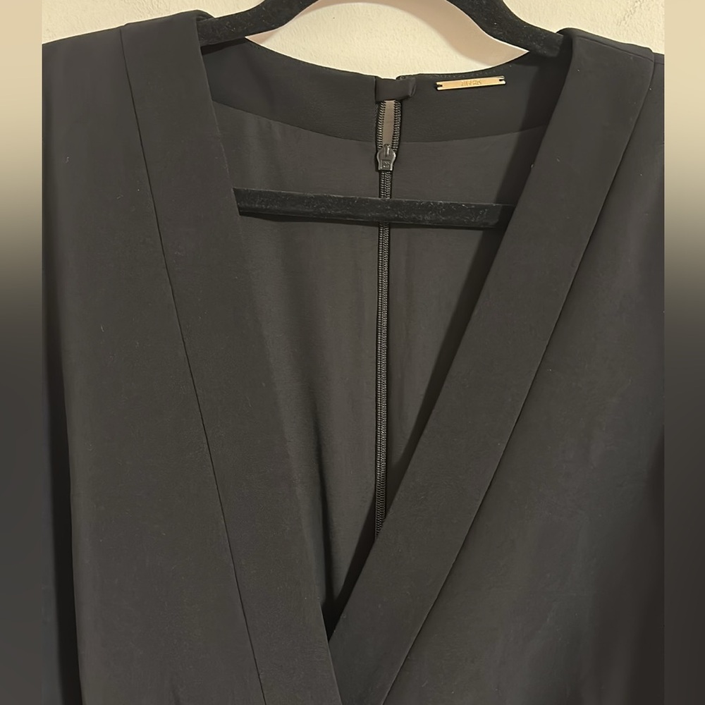 Alexis Elegant Black V-Neck Mini Dress - Picture 7 of 10